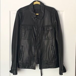 AllSaints Men's Forum Leather Jacket-New